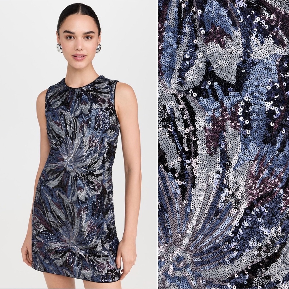 Le Superbe Day Shifter Dress (black sequin) • $525 MSRP • Sz 4
